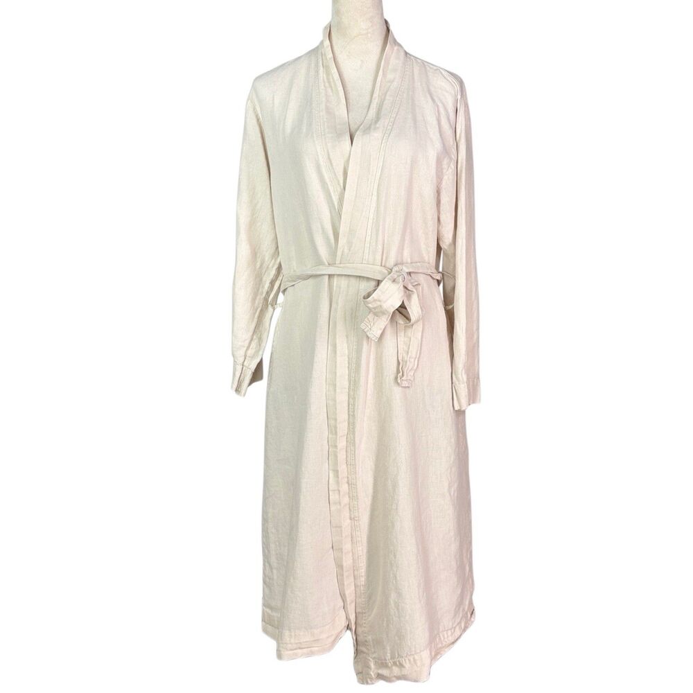 Parachute Linen Robe Women's Small 100% European Flax Pockets Belt Discontinued